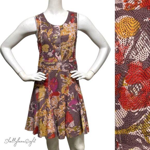 ANTHROPOLOGIE GREGORY Smoky Lilies Dress 4 S NEW - Picture 3 of 13